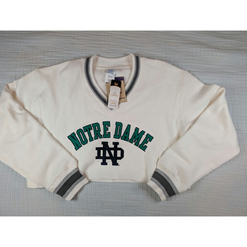 Women's Notre Dame Champion.Cropped Sweatshirt - Size S (NWT)